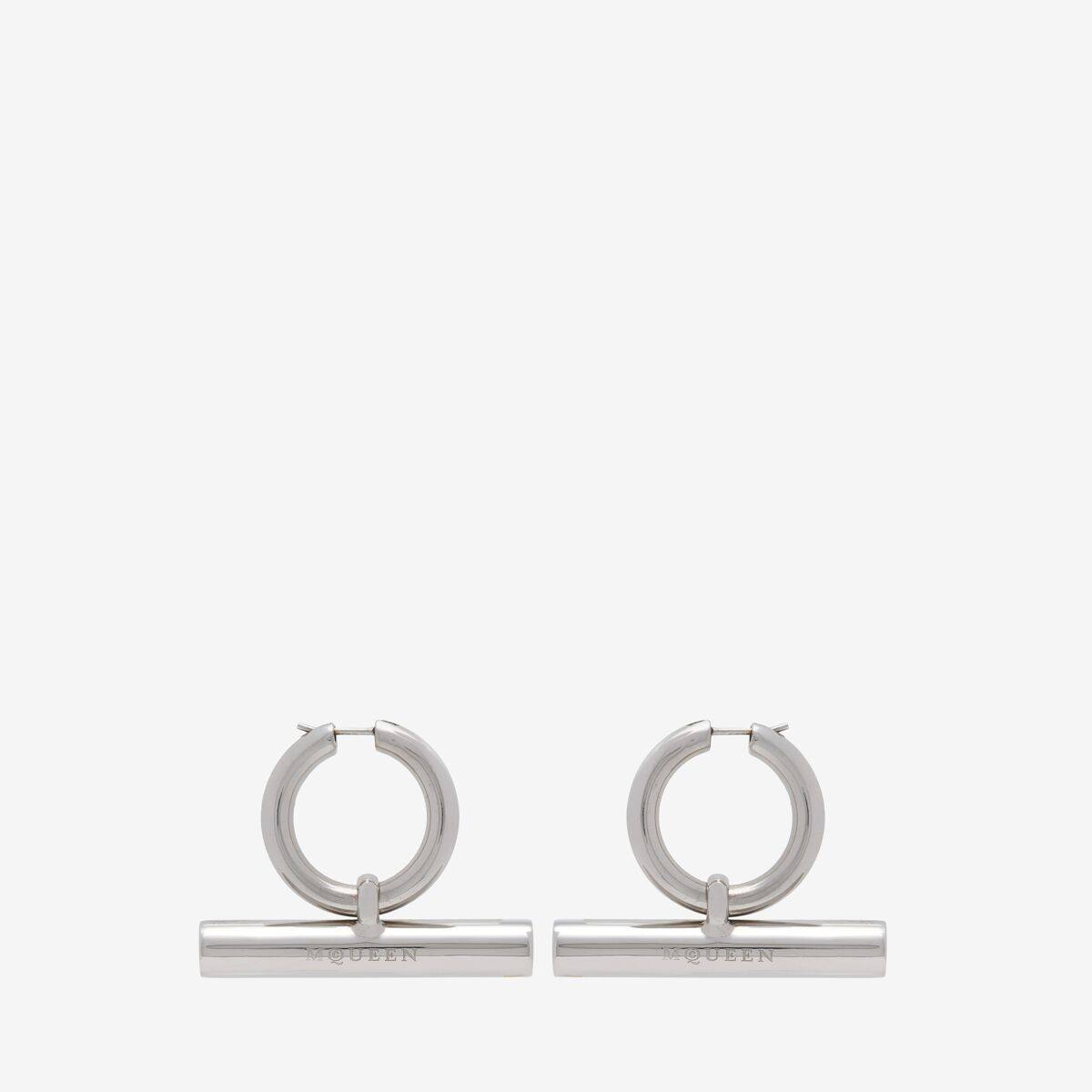 ALEXANDER MCQUEEN - T-Bar Hoop Earrings - Item 809393J161N0926